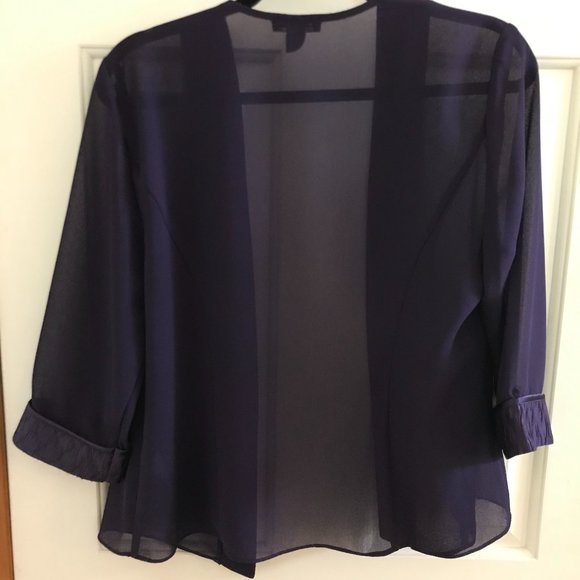 Le Boss Purple Sheer Cardigan - Picture 1 of 2